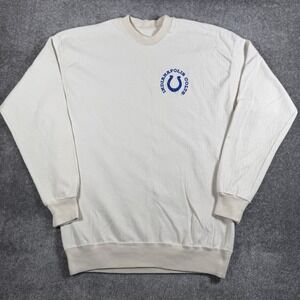 Vintage Legends Athletic Sweatshirt Mens XL Cream Herringbone Indianapolis Colts